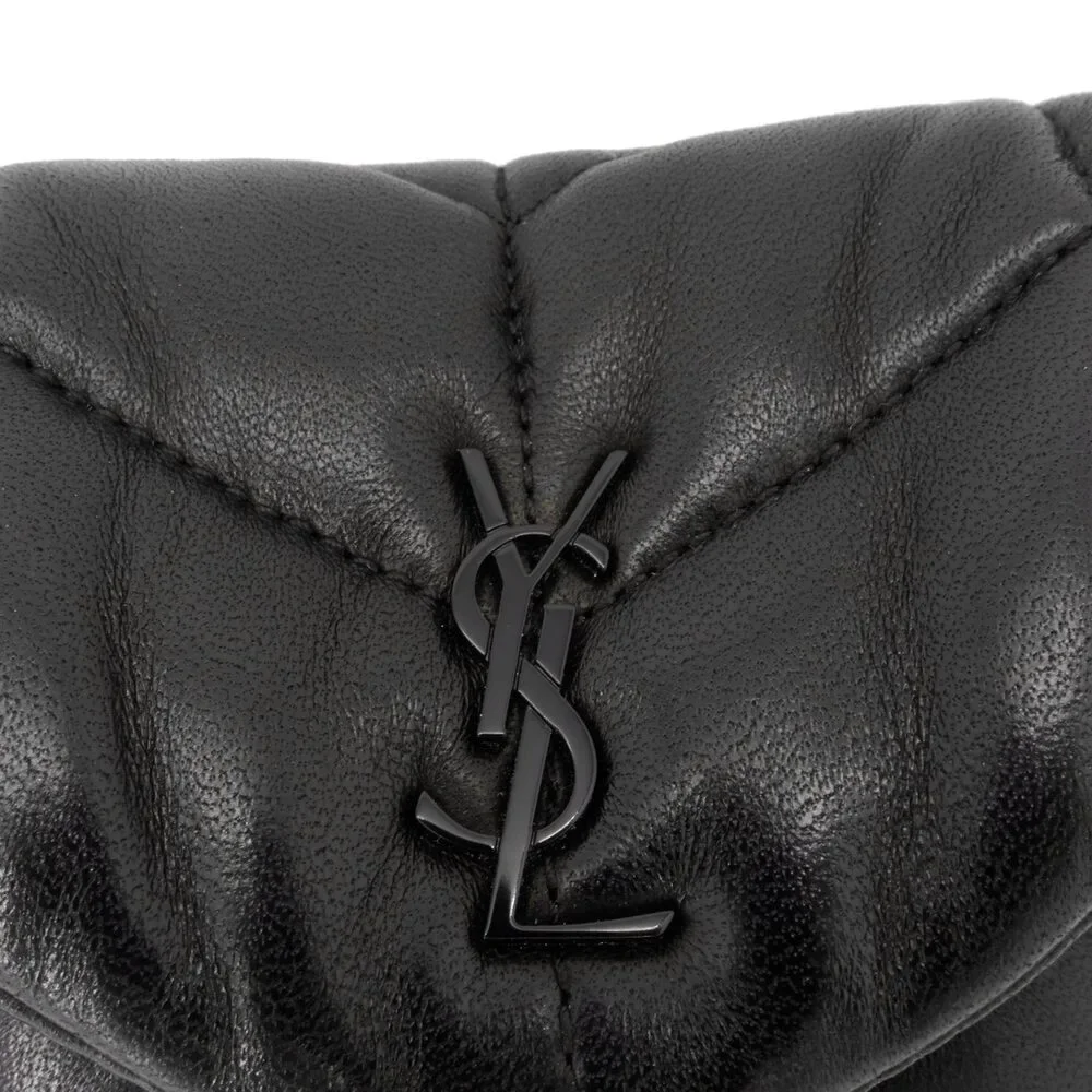 Lou Puffer Small Lambskin Leather Clutch Bag - Picture 7 of 11